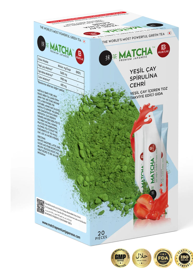 Matcha Premium Japanese Tea Natural Green Tea Powder (20 pcs)