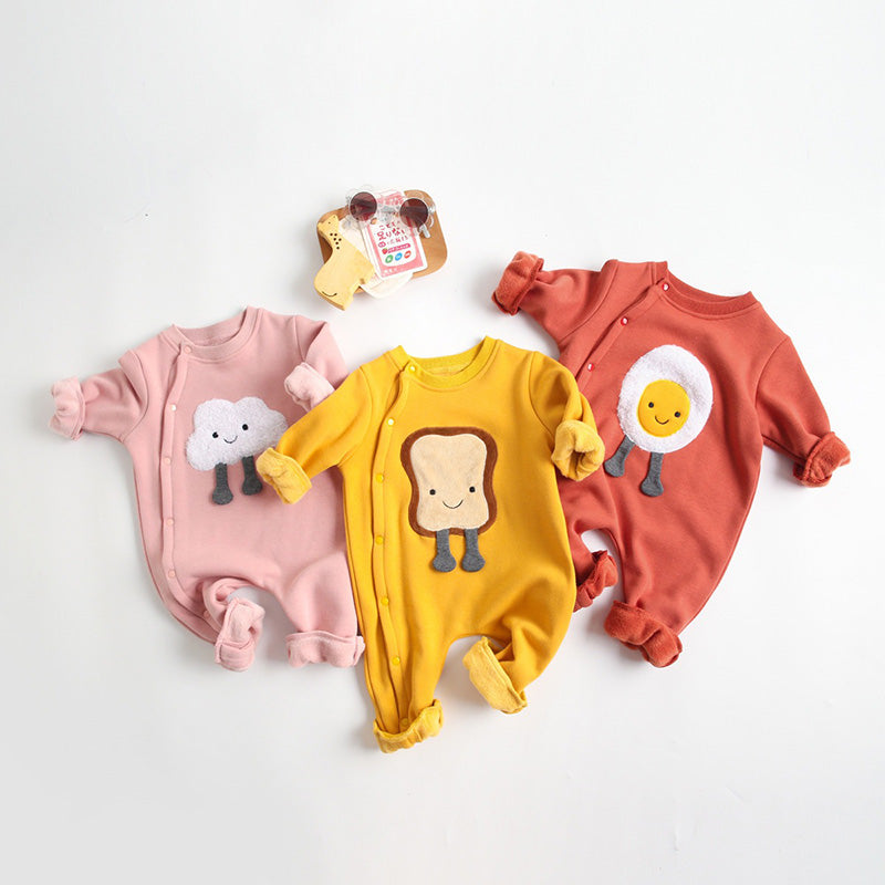 Winter Baby Rompers Toddler Girls Jumpsuits Cartoon Boys Clothes