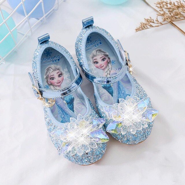Elsa Sandals Girls Babet Shoes Princess for Baby Girls Fashion Non-Slip Crystal Shoes Sandals for Girl