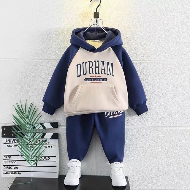 Boys Sweater Suit Winter Children's Tracksuit Clothes 2-8 Years Kids Two-piece Set