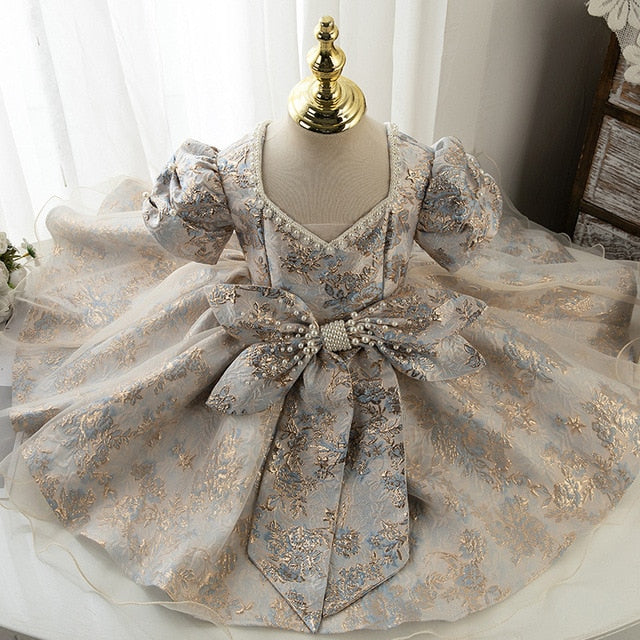 Toddler Baby Girls Party Dresses Kids Elegante 2 To 14 Years Old Child Birthday Gift Luxury Gowns Evening Princess Dress