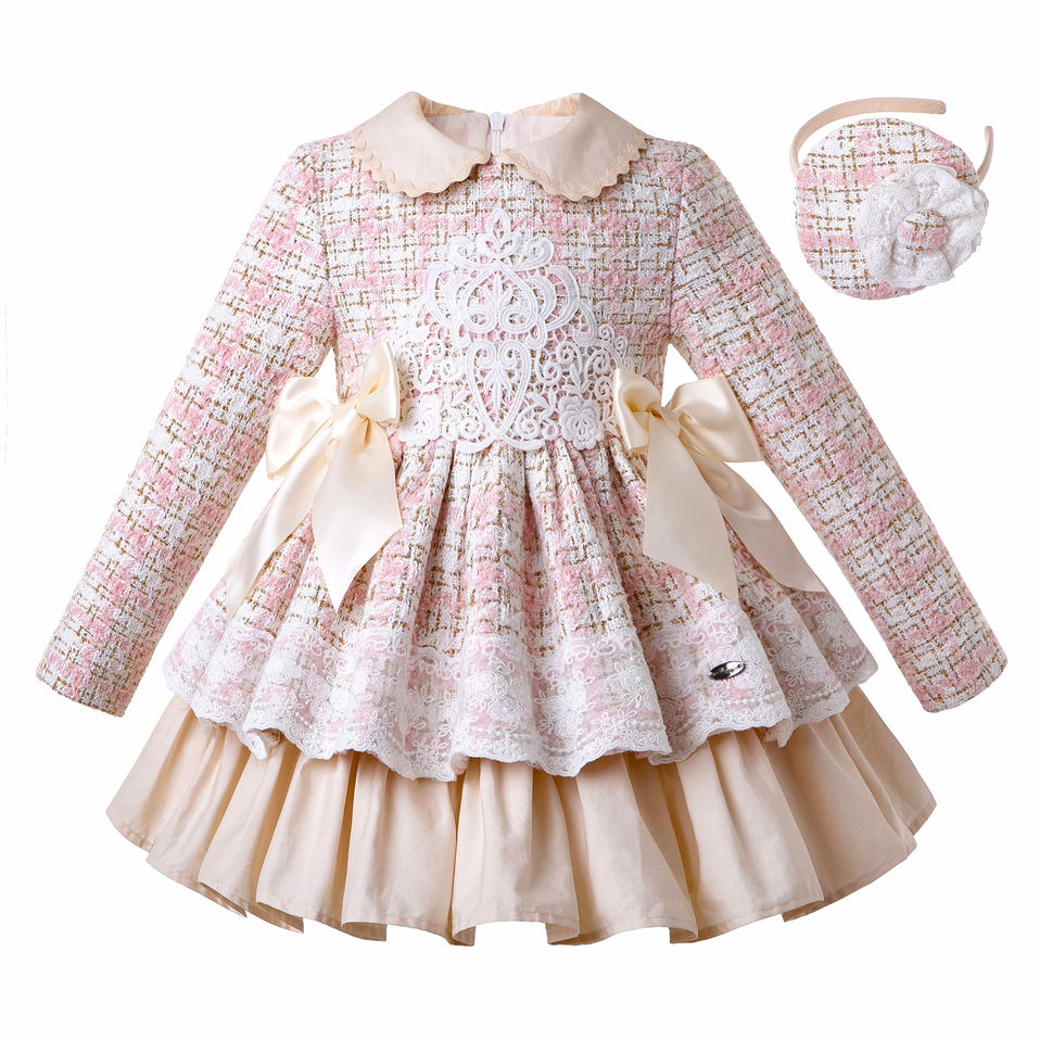 2022 Kids Winter Christmas Coats Clothes Evening Lace Princess Dresses For Toddler Baby Girls Birthday Dress
