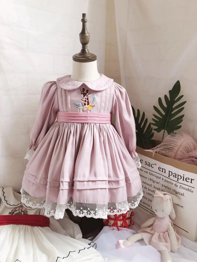 Baby Girl Vintage Turkish Lolita Princess Gown Dress for Casual Birthday
