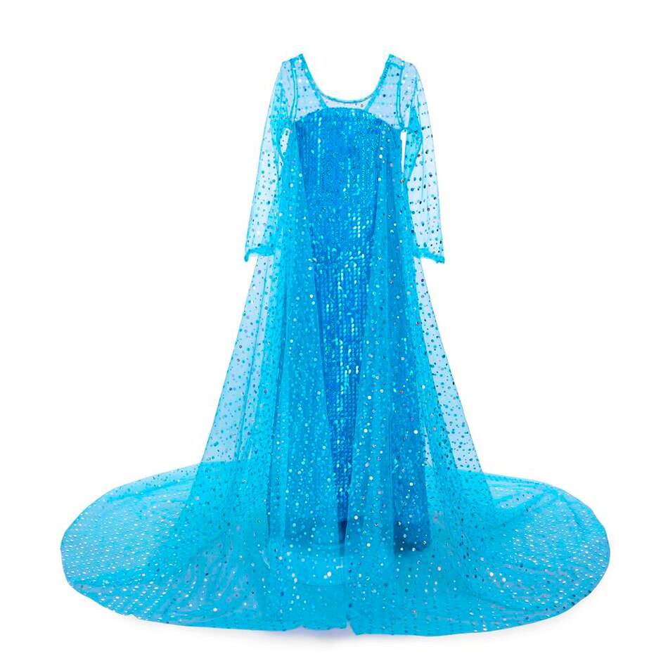 Frozen Elsa Dress Girls Sequins Cosplay Princess Costume Halloween Christmas Birthday Fancy Party Carnival Menina