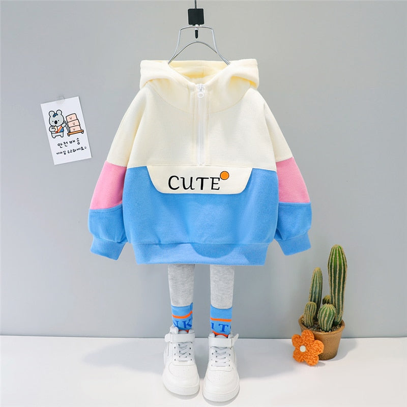 Baby Girls Clothes Spring Autumn Kids Clothing Sets Hooded Casual T Shirt Pants Toddler Tracksuit