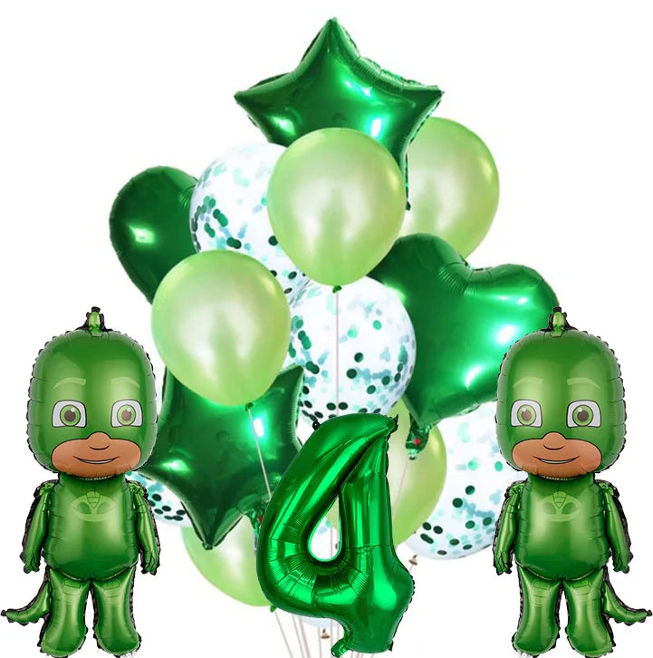 PJ Masks Birthday Decorations Cartoon Aluminium Foil Balloons Set Gifts Party
