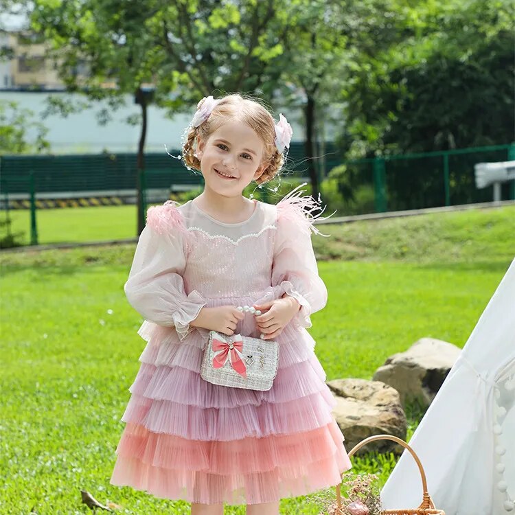 Princess Birthday Dress for Baby Girls Children Colorful Tulle Tutu Dresses