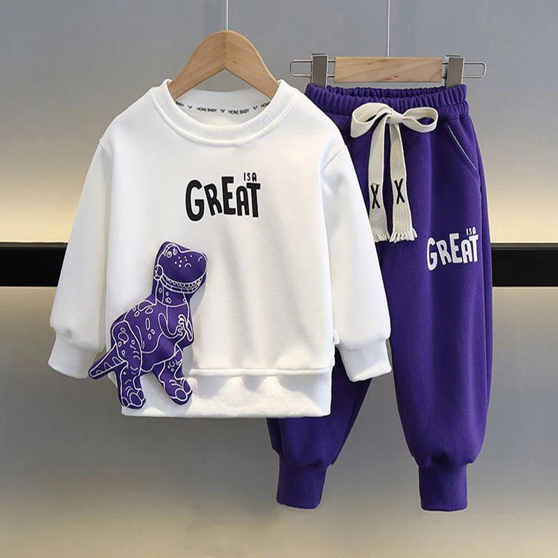 Boys Two Piece Set Tracksuit Girl Baby Spring and Autumn Clothing