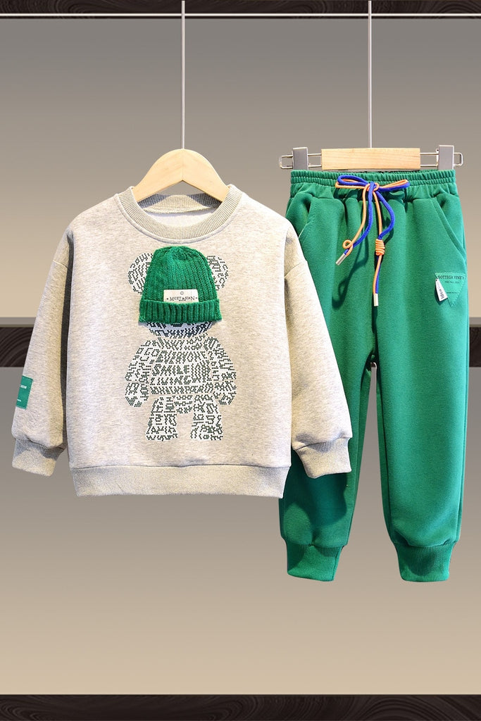 Bébé garçons et filles ensemble de vêtements printemps automne enfants vêtements d'extérieur à capuche hauts pantalons 2 pièces tenues enfants costume