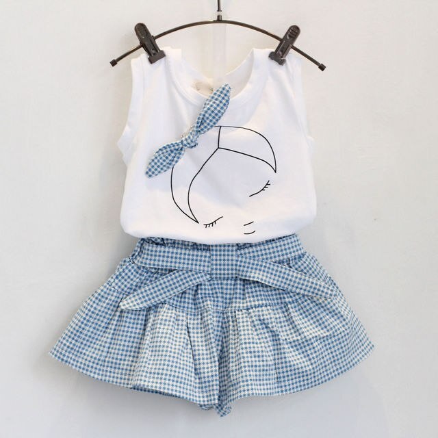 Summer Baby Girls Clothes Toddler Clothing Vest+Shorts 2PCS set