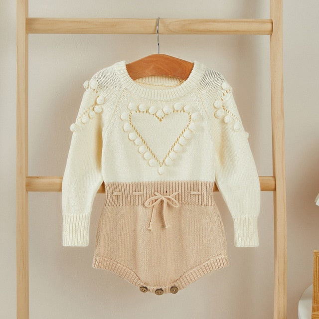 Rompers Baby Girl Clothes Kids Knitted Sweater Jumpsuits 0-24M
